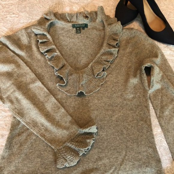 Lauren Ralph Lauren Silk/Cashmere Sweater, Large - Picture 2 of 8